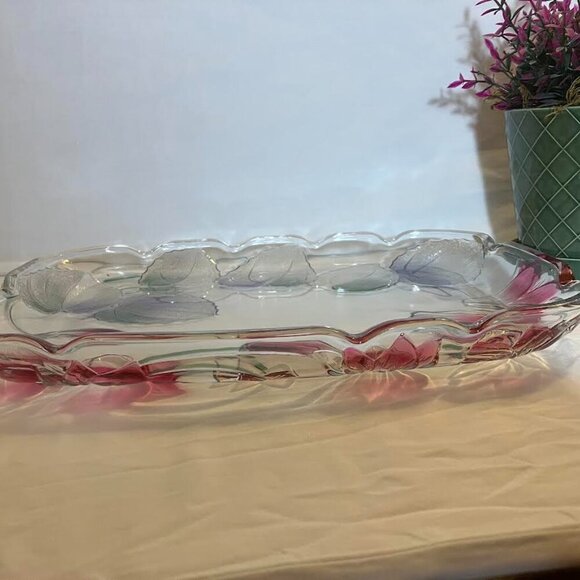 Crystal Clear Studios 1989 Cassandra Oblong Platter Vintage Hand Painted EUC - Picture 7 of 8